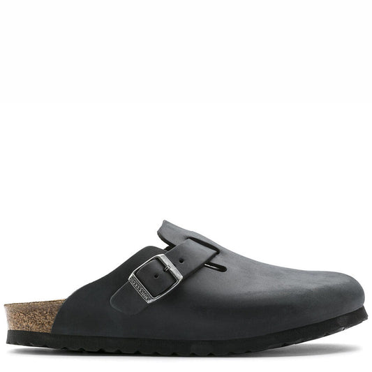 Birkenstock Boston Oiled Leather Regular Fit Black