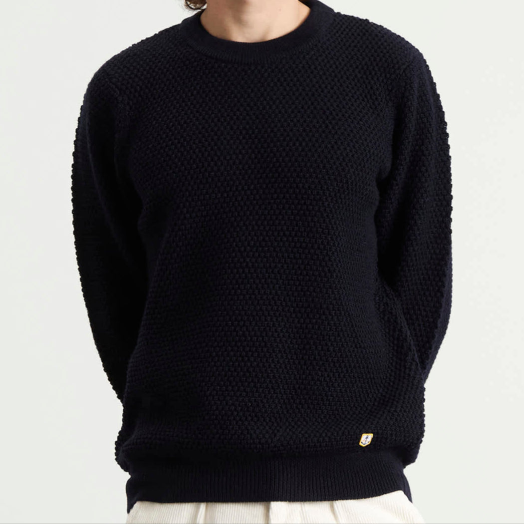 Armor Lux Wool Knit Crew Neck Navy