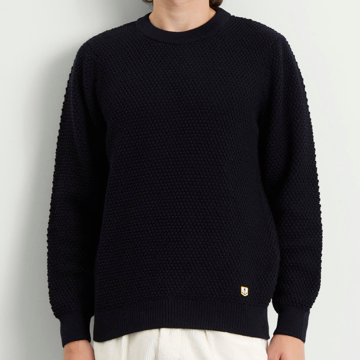 Armor Lux Wool Knit Crew Neck Navy