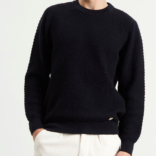 Armor Lux Wool Knit Crew Neck Navy