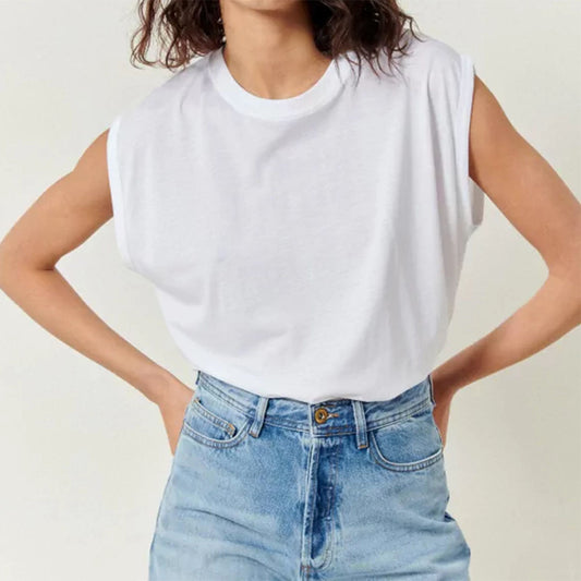 Sessun Deedoo Sleevless T-Shirt Optical White