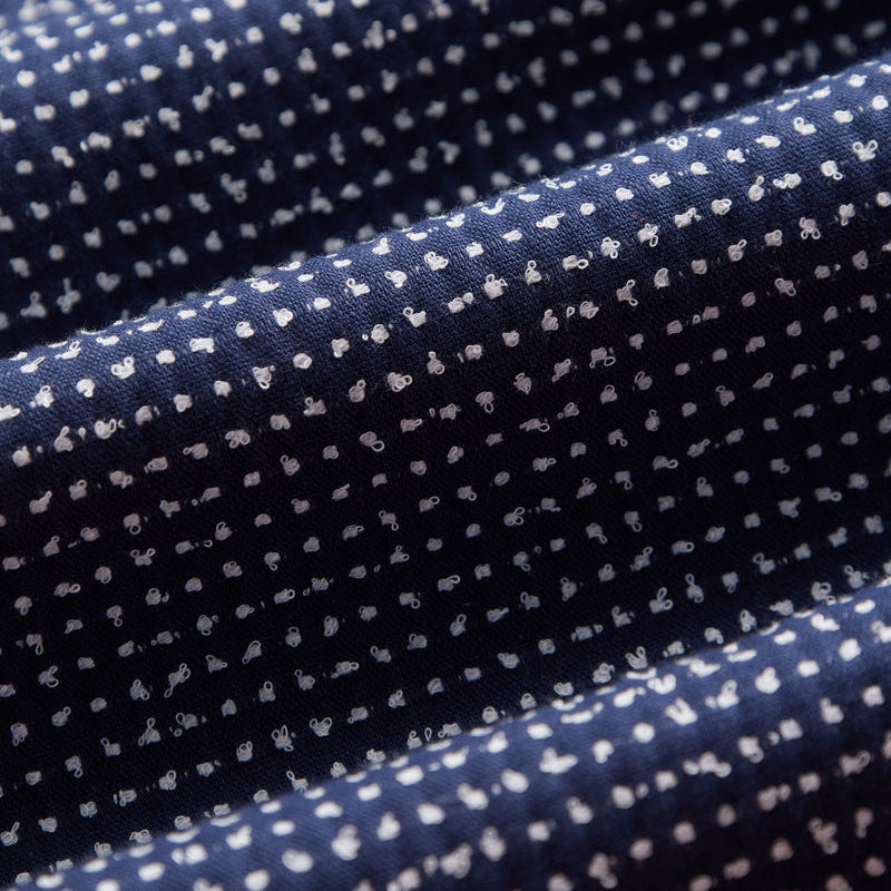 Portuguese Flannel SS Dots Shirt Navy
