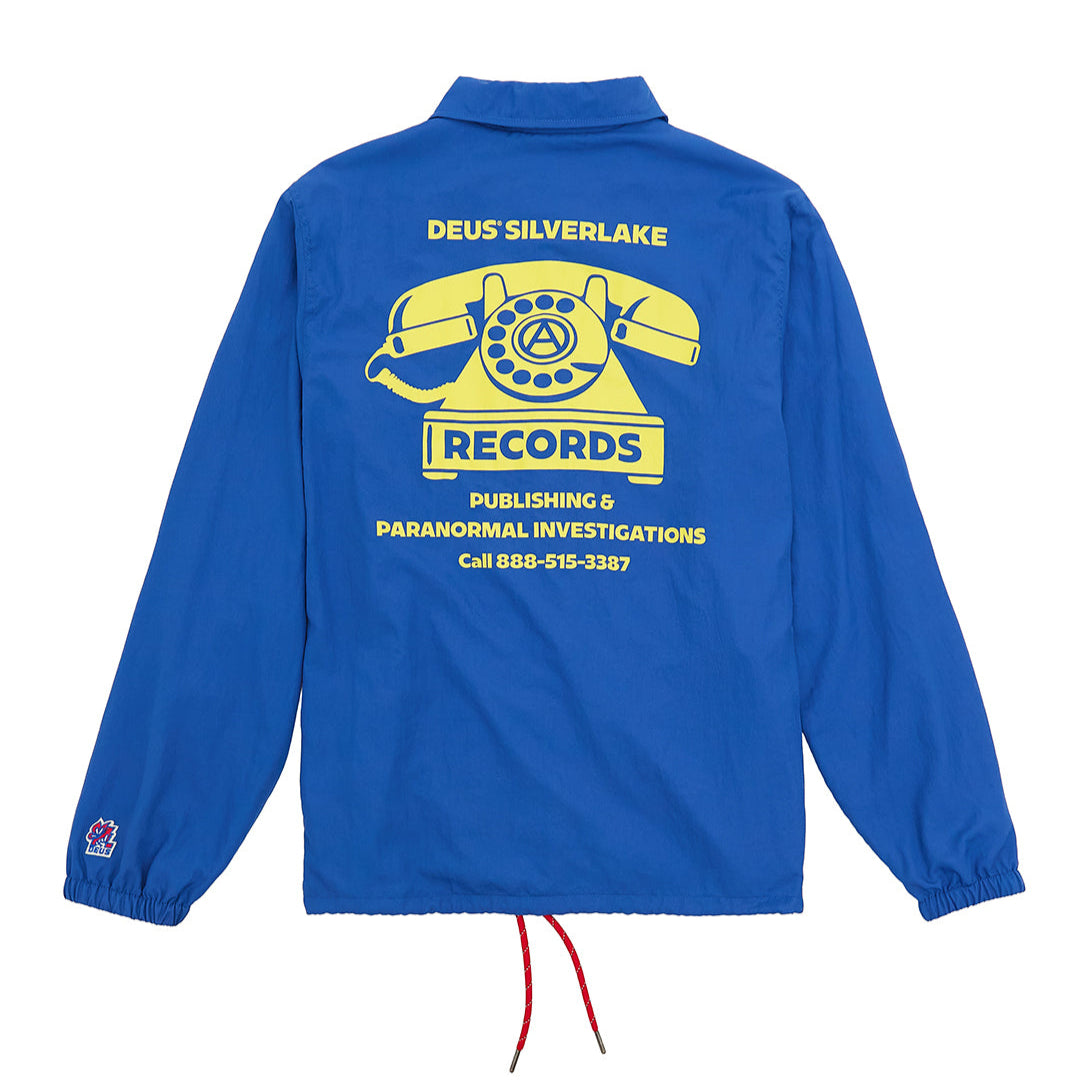 Deus Ex Machina In Rotation Coach Jacket Baleine Blue