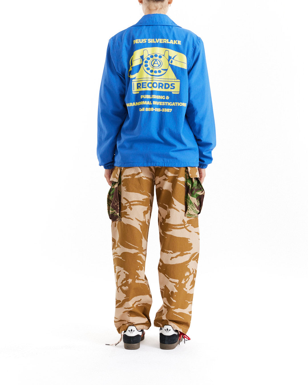 Deus Ex Machina In Rotation Coach Jacket Baleine Blue