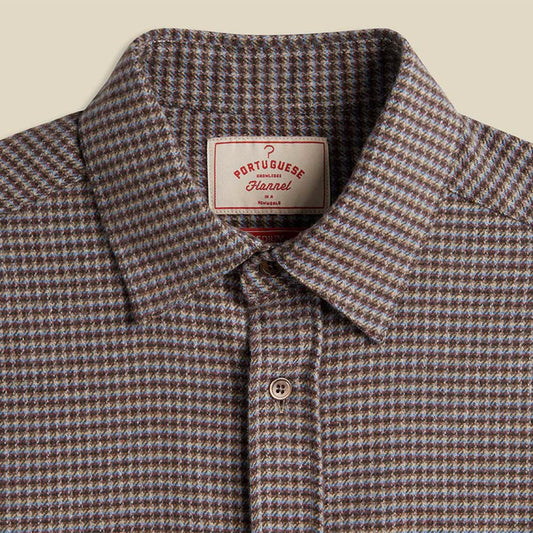 Portuguese Flannel Dylan LS Shirt Blue / Bordeaux