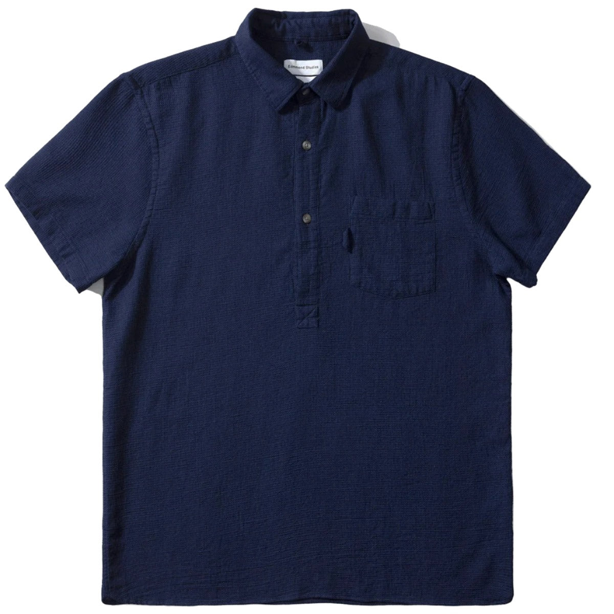 Edmmond Studios SS  Waffle Polo  Navy