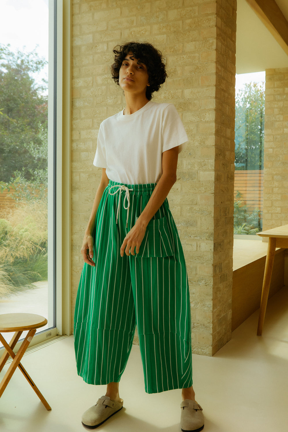 L.F.Markey Elio Trouser Grass Stripe