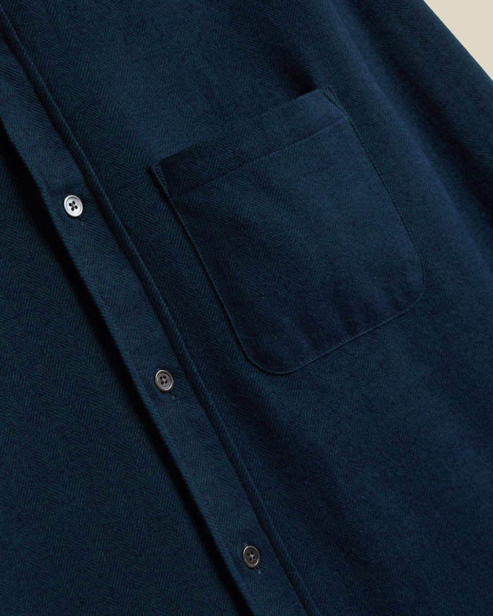 Portuguese Flannel Brushed Espiga LS Shirt Green