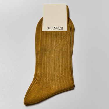 Hermani Filo Di Scozia Cotton Mid-Calf Senape
