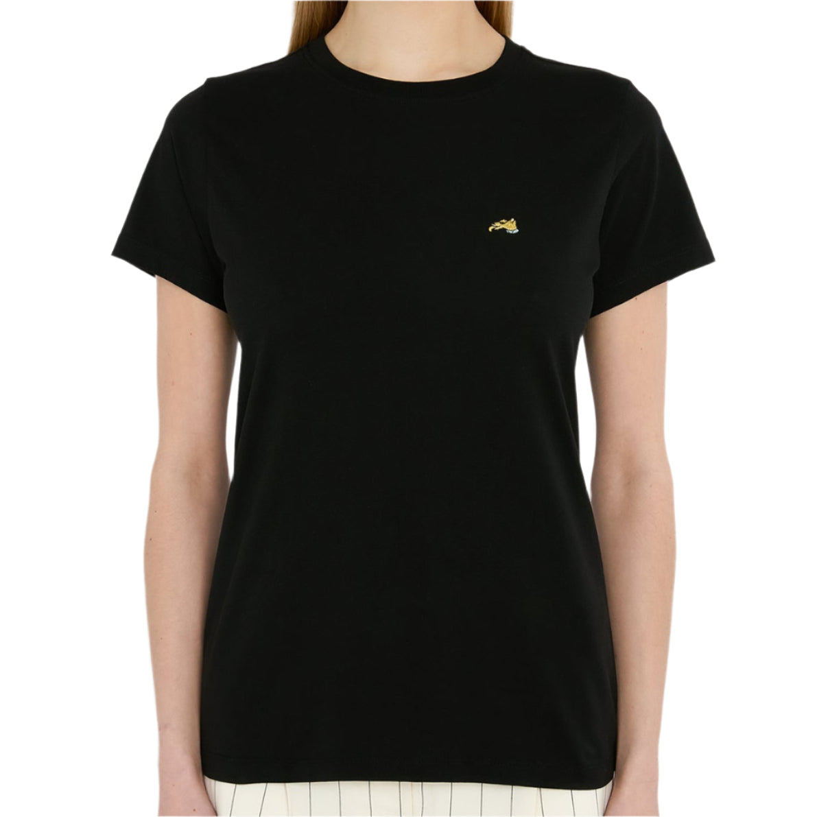 Bella Freud Embroidered Dog T-Shirt Black