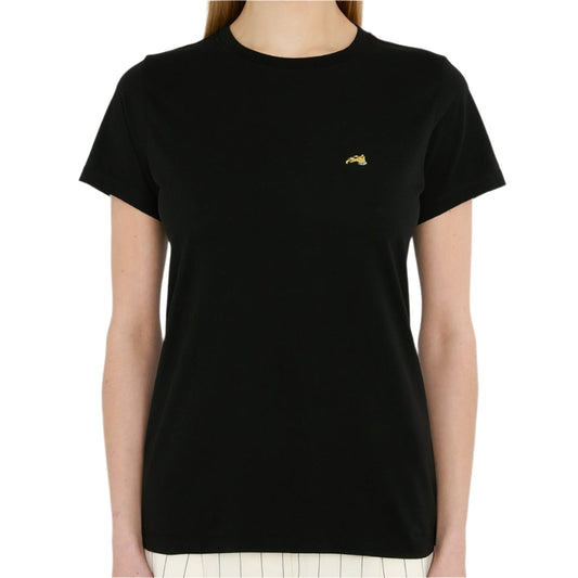 Bella Freud Embroidered Dog T-Shirt Black