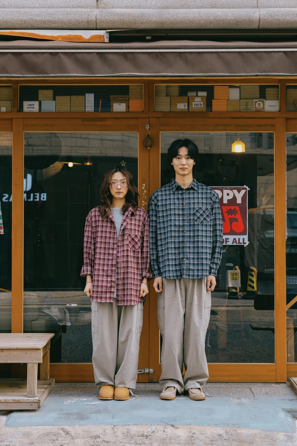 Kappy Flannel Check Shirt Navy