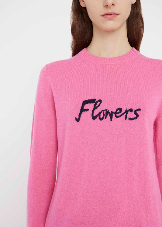 Bella Freud Flowers Jumper Pink