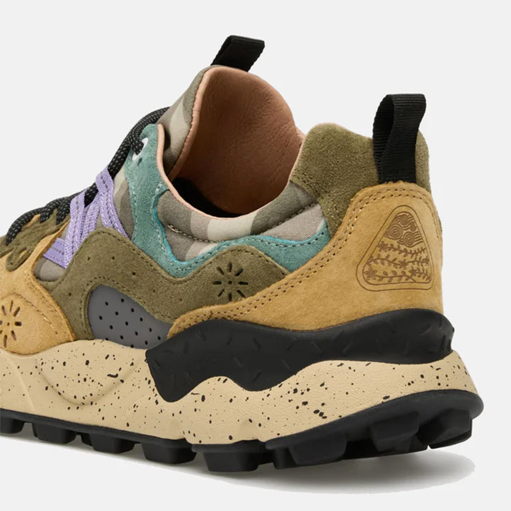 Flower Mountain Yamano 3 Suede / Nylon Camo - Petrol / Mud / Grey