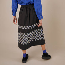 Load image into Gallery viewer, Sideline Gaia Skirt Black Embroidered
