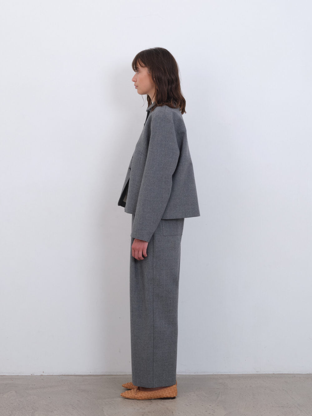 Cawley Studio British Wool Lillie Jacket Light Grey