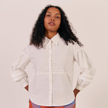 Load image into Gallery viewer, Sideline Harriet Shirt White Embroidered
