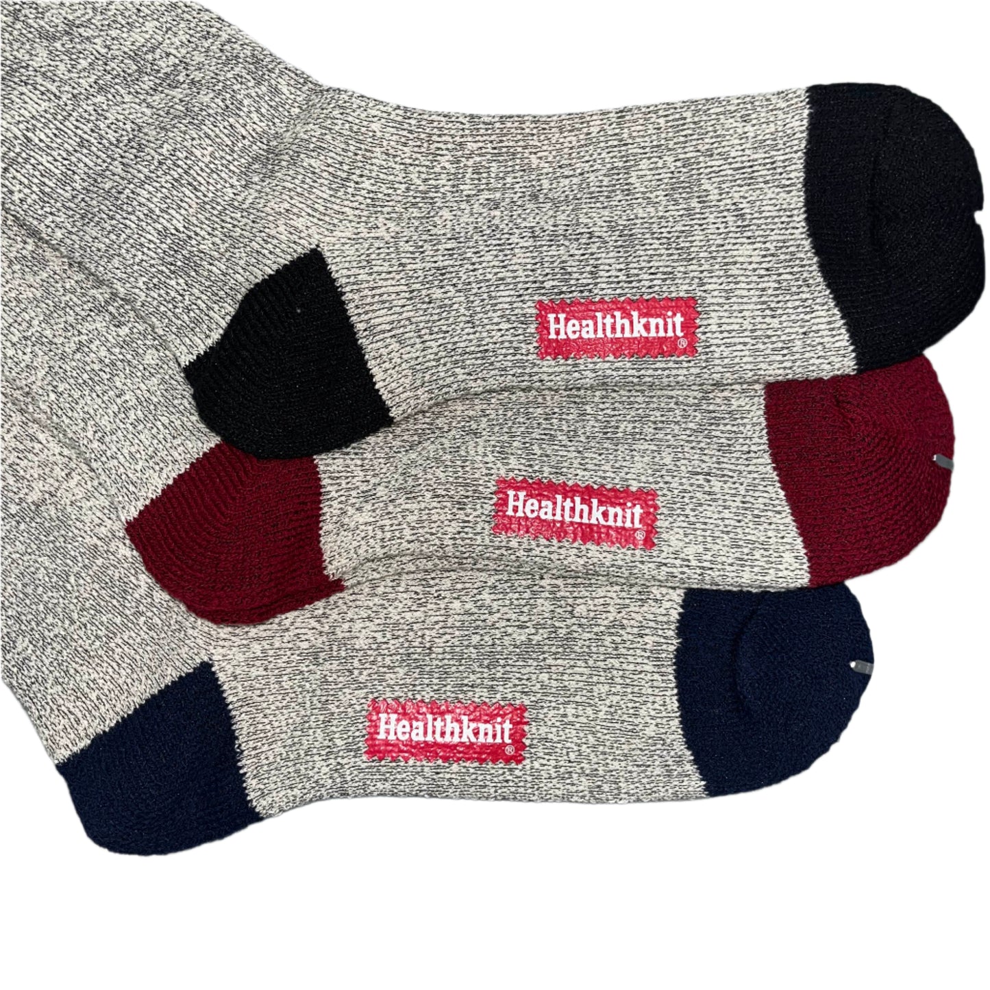 Healthknit Socks 3 Pack Grey / Multi
