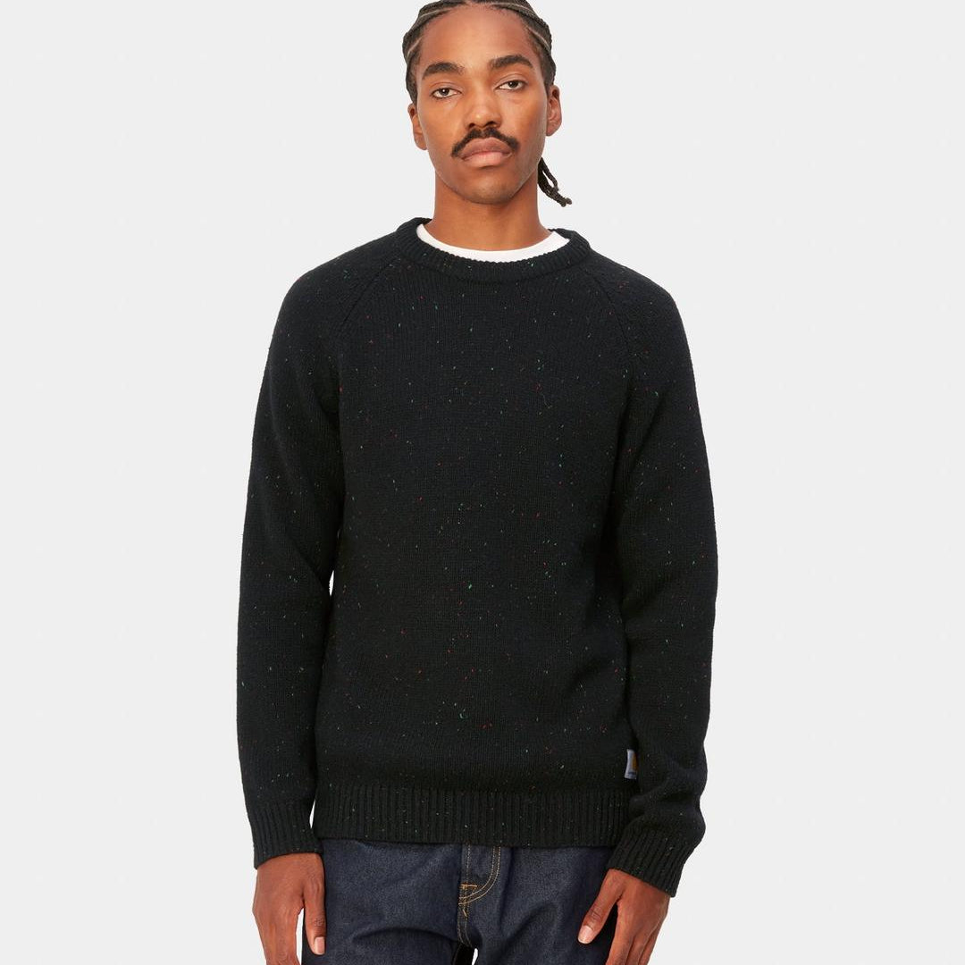 Carhartt WIP Anglistic Sweater Speckled Black