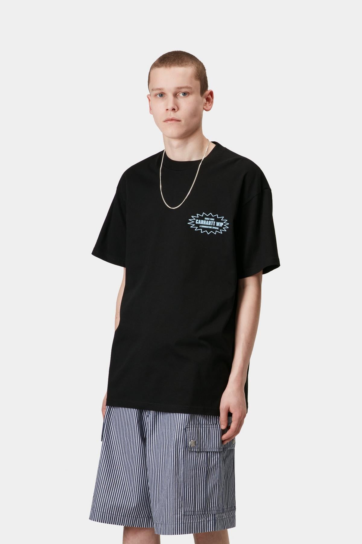 Carhartt WIP S/S Catalogue T-Shirt Black / Bluebi