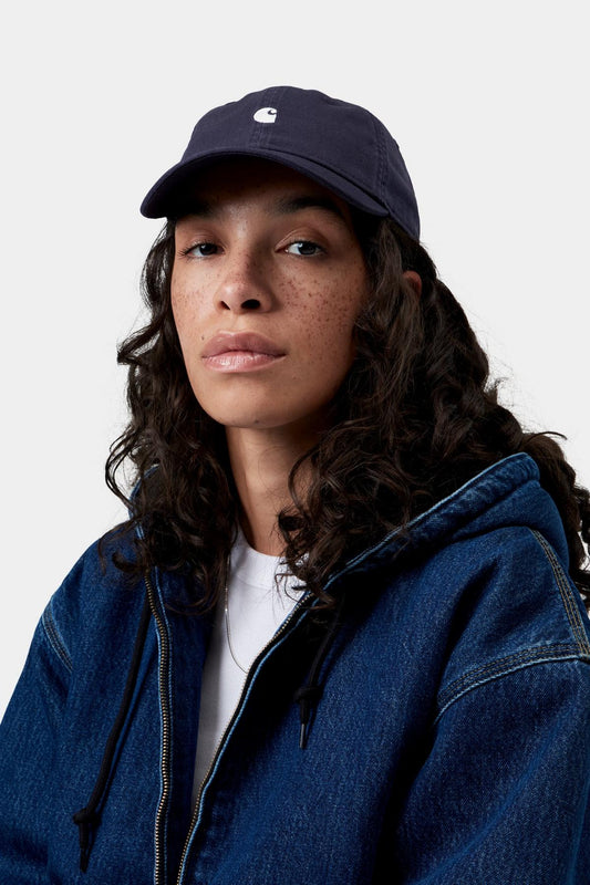 Carhartt WIP Madison Logo Cap Dark Navy / White