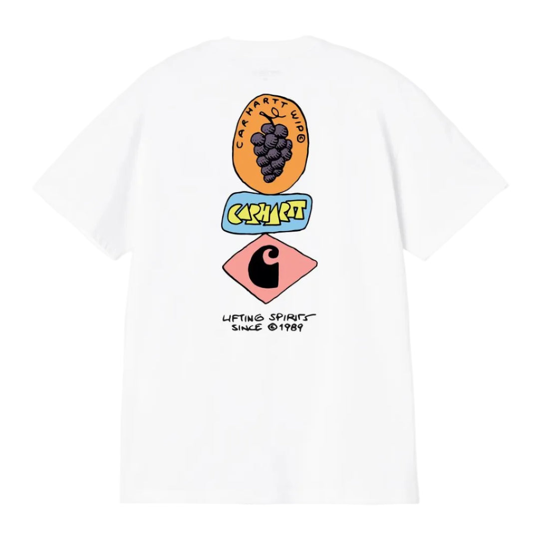 Carhartt WIP S/S Stacked Grapes T-Shirt White