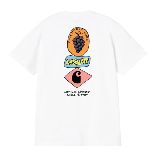 Carhartt WIP S/S Stacked Grapes T-Shirt White