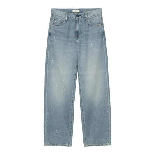 Carhartt WIP W' Arin Pant Blue Destroy wash, splatter