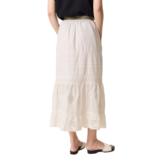 Leon & Harper Jinta Lace Skirt White