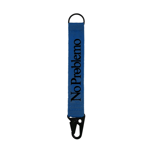 No Problemo Carabiner Keychain Blue