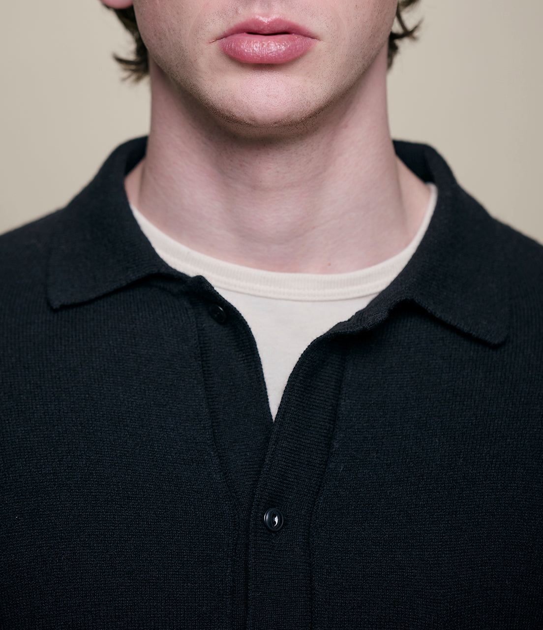 Merz b. Schwanen Merino Wool-Cashmere-Silk LS Shirt Black