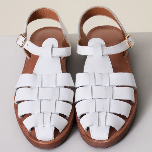 Leon & Harper  Cancun P24 Spartan Sandals White