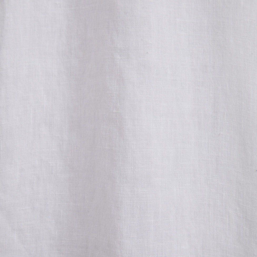 Portuguese Flannel Linen Camp Collar White