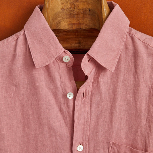Portuguese Flannel Linen LS Shirt Rose