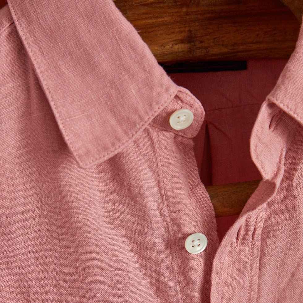Portuguese Flannel Linen LS Shirt Rose