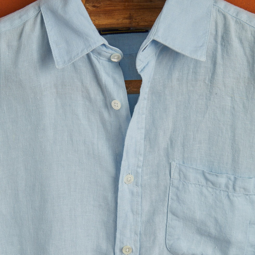 Portuguese Flannel Linen LS Shirt Sky