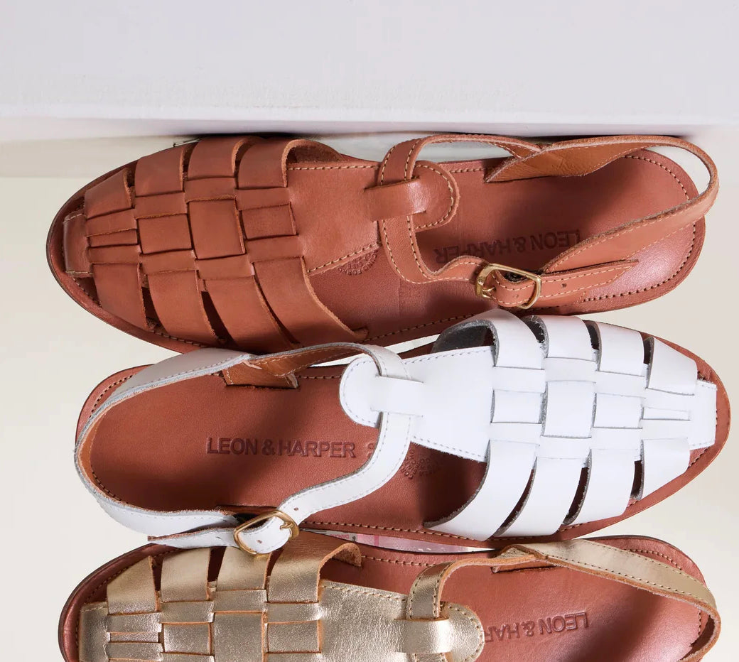 Leon & Harper  Cancun P24 Spartan Sandals White