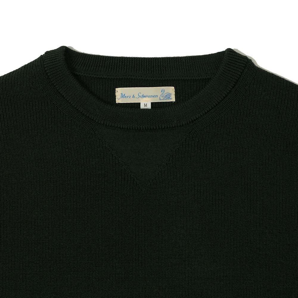 Merz b. Schwanen Merino Pullover Bottle Green