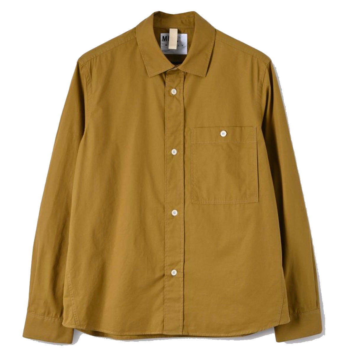 MHL Overall Shirt Washed  Cotton Poplin Ochre