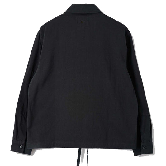 MHL Padded Drawcord Jacket  Cotton Hemp Twill Black