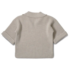 Load image into Gallery viewer, MHL W&#39; Ribbed Naval  T-Shirt Utility Wool Chalk

