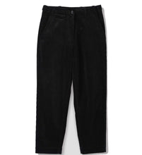 Load image into Gallery viewer, MHL W&#39; Tab Waist Tapered Trouser Heavy Cotton Corduroy Black
