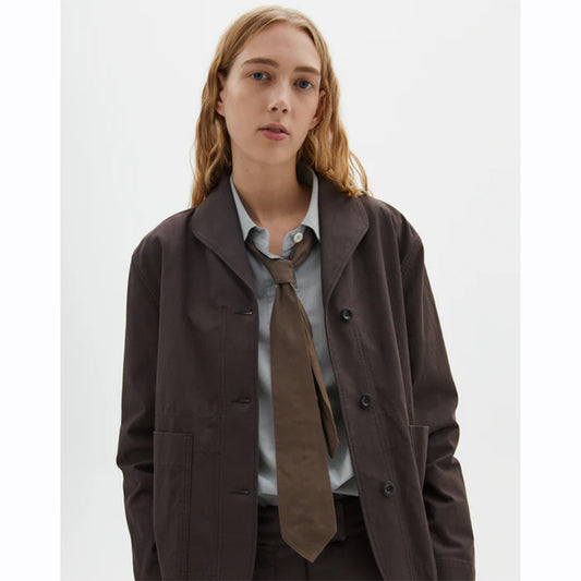 MHL Sanded Cotton Poplin Tie Umber