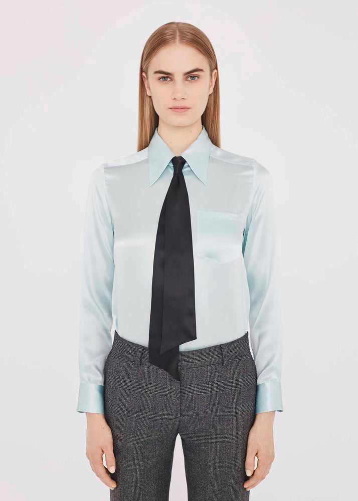 Bella Freud Minelli Shirt Pale Blue / Black