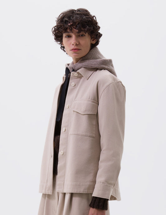 MHL Knitted Hood Lambswool Tawny
