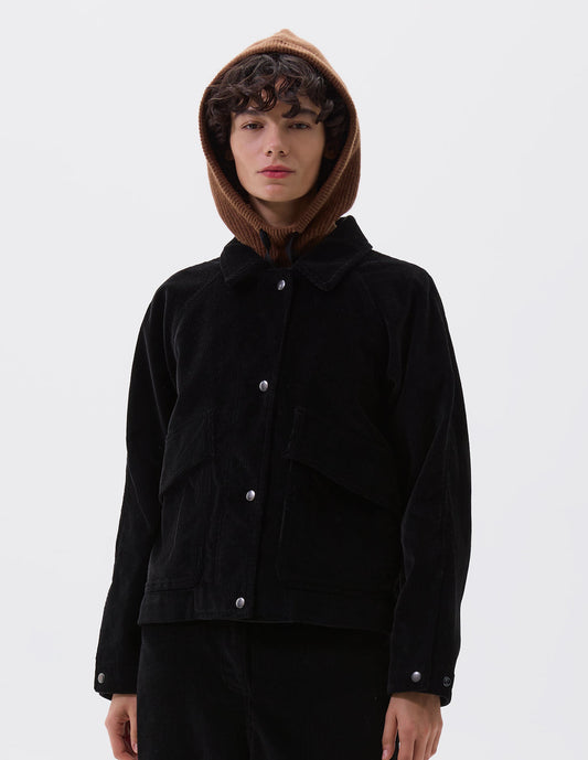 MHL Knitted Hood Lambswool Conker
