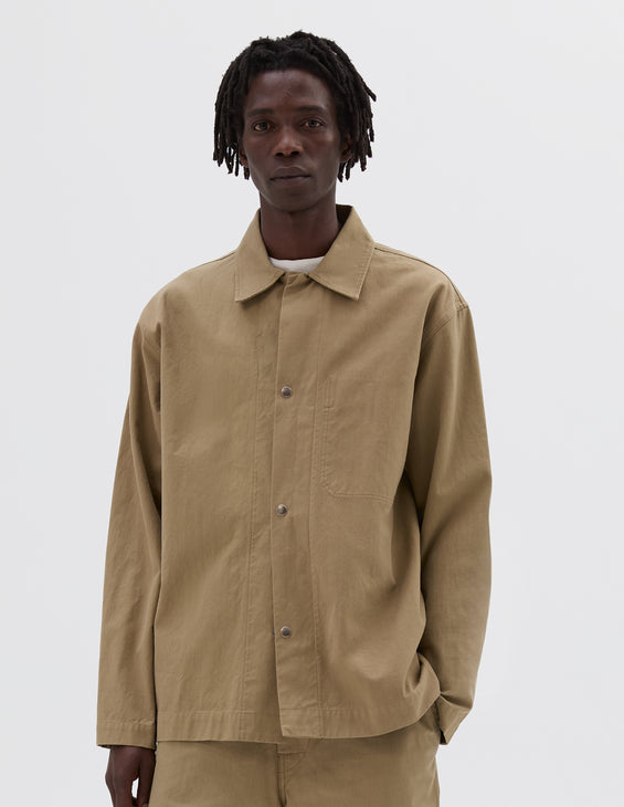 MHL Chore  Shirt Irregular Cotton Drill Oat