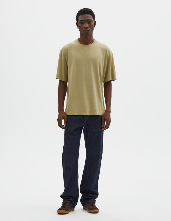 MHL Simple T-Shirt Linen Jersey Pale Green