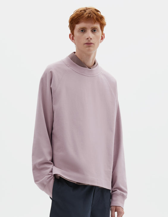 MHL Mock Neck T Shirt Dry Cotton Jersey Heather
