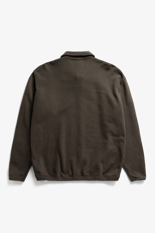 Norse Projects Hjartdal Brushed Diagonal Cotton Fleece Polo Beech Green